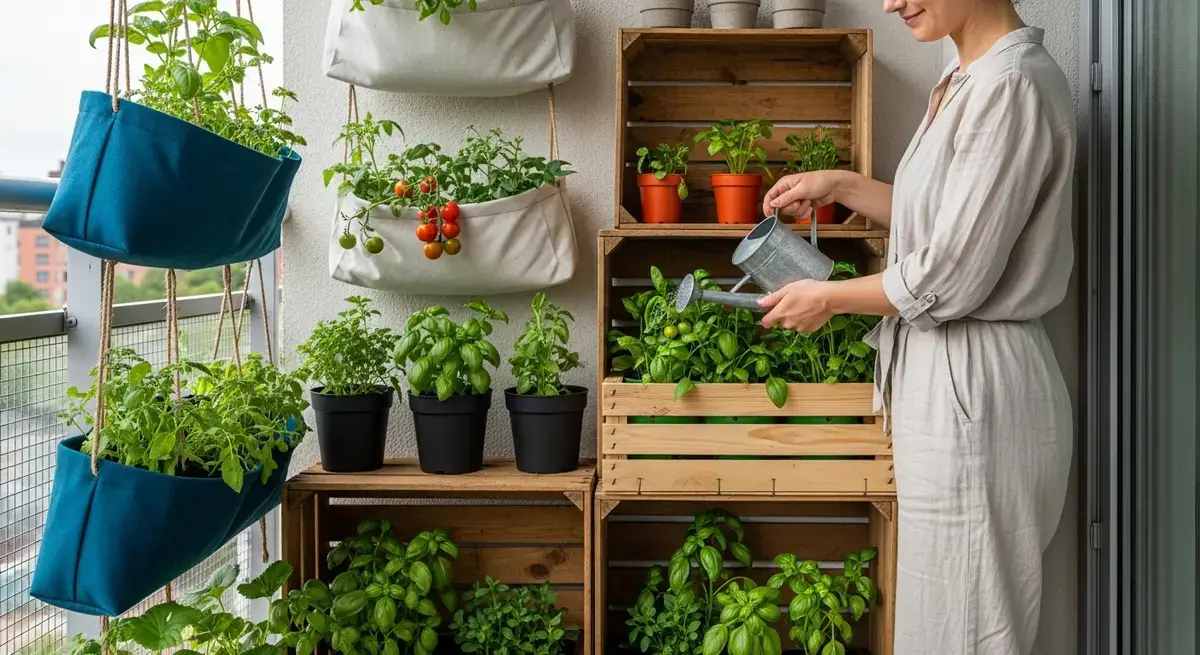 Vertikales gärtnern auf kleinem raum